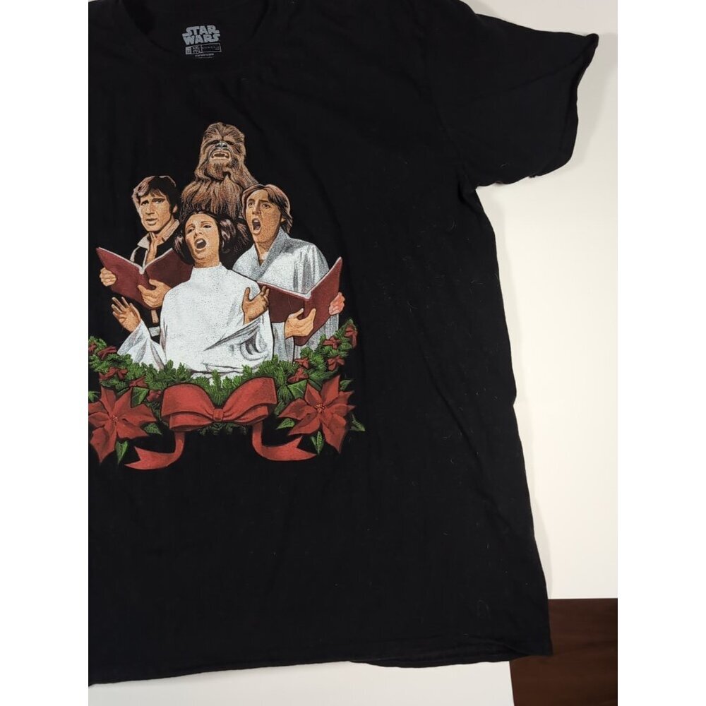 CHRISTMAS StarWars Tshirt Size XXL Chewbacca Princess Leia Hans SOLO LUKE - Picture 3 of 8